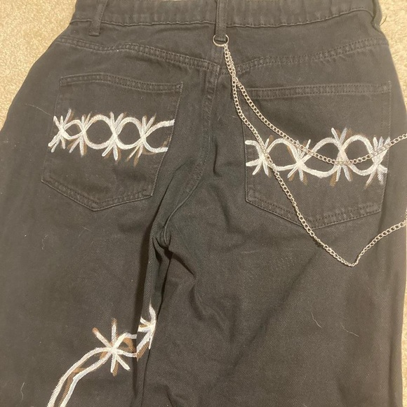 Cotton On Grunge Upcycled Hand Painted Jeans - Picture 6 of 7